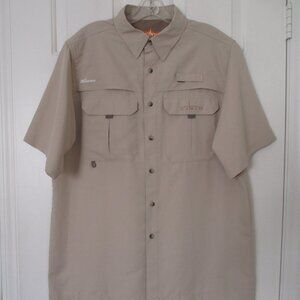 Habit Mens S/S Tan Active Vented Fishing Shirt NWOT - Size Medium